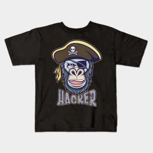 Hacker -  Pirate Gorilla Kids T-Shirt